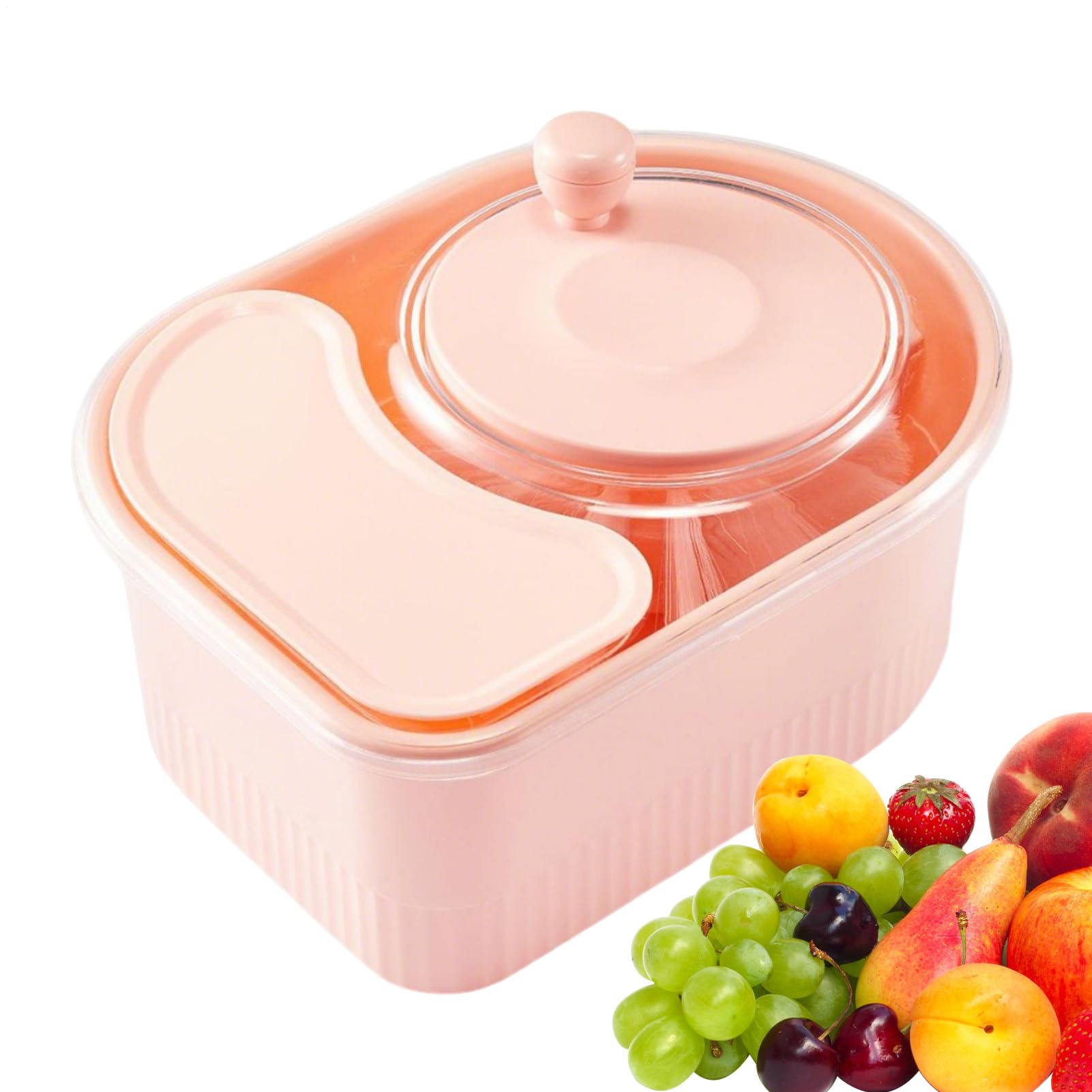 Fruit Cleaner Spinner, Rotating Hand-Crank Vegetable Washer, Multifunctional Salad Spinner With Lid And Basket, Manual Potato Scrubber Bowl For Kitchen Meal Prep Home Cleaning Countertop Storage