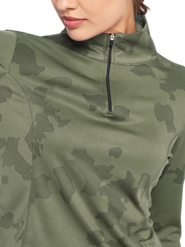 Image of THREE Women's Polyester Camo Printed Two Piece Tracksuit |1