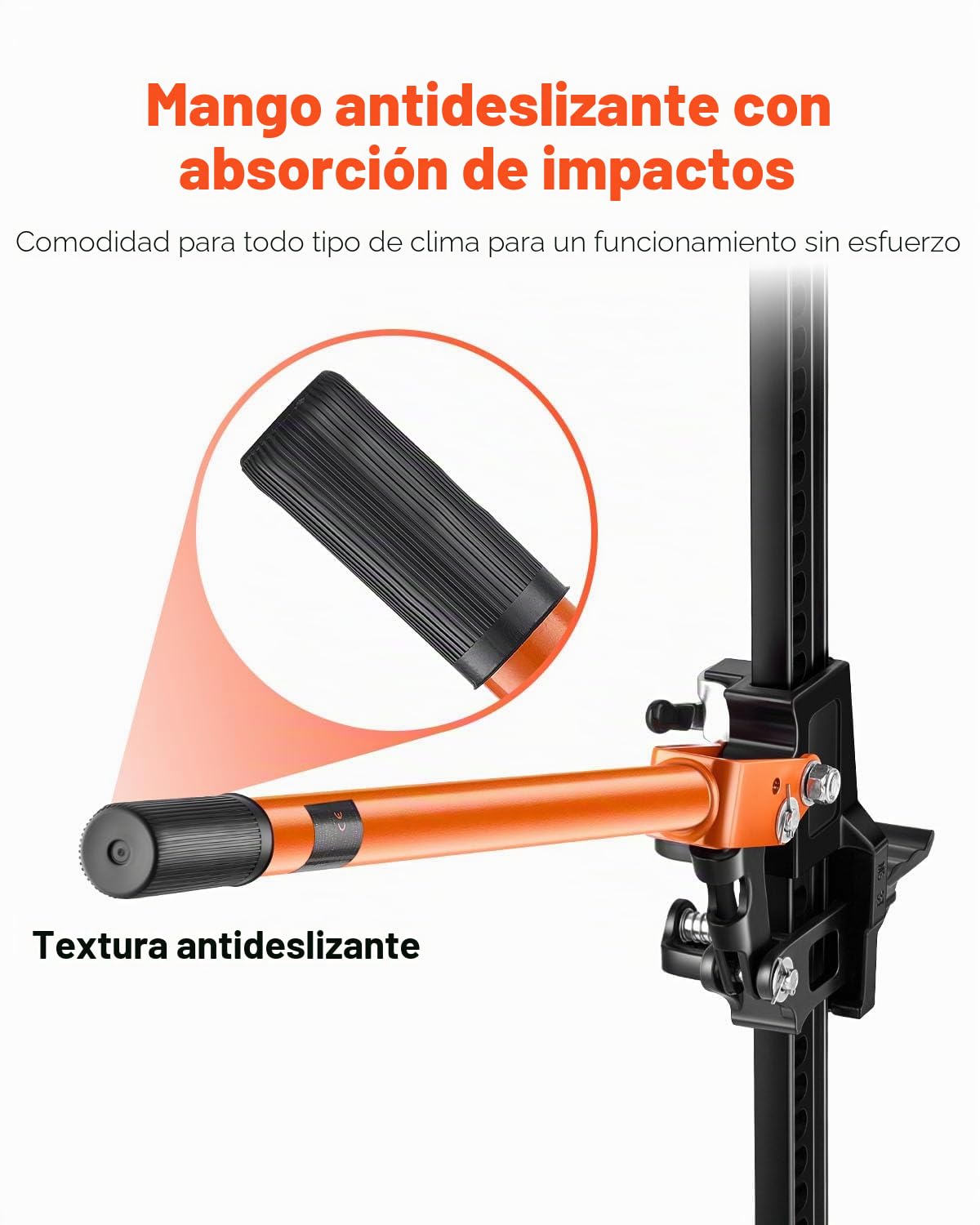 VEVOR Gato Agrícola 122 cm con Elevación Alta y Trinquete Carga Máxima de 3,18 T para Uso Todoterreno de Alta Resistencia con Rango de Elevación de 130,1 a 1079,5 mm para Tractor, Camión, SUV