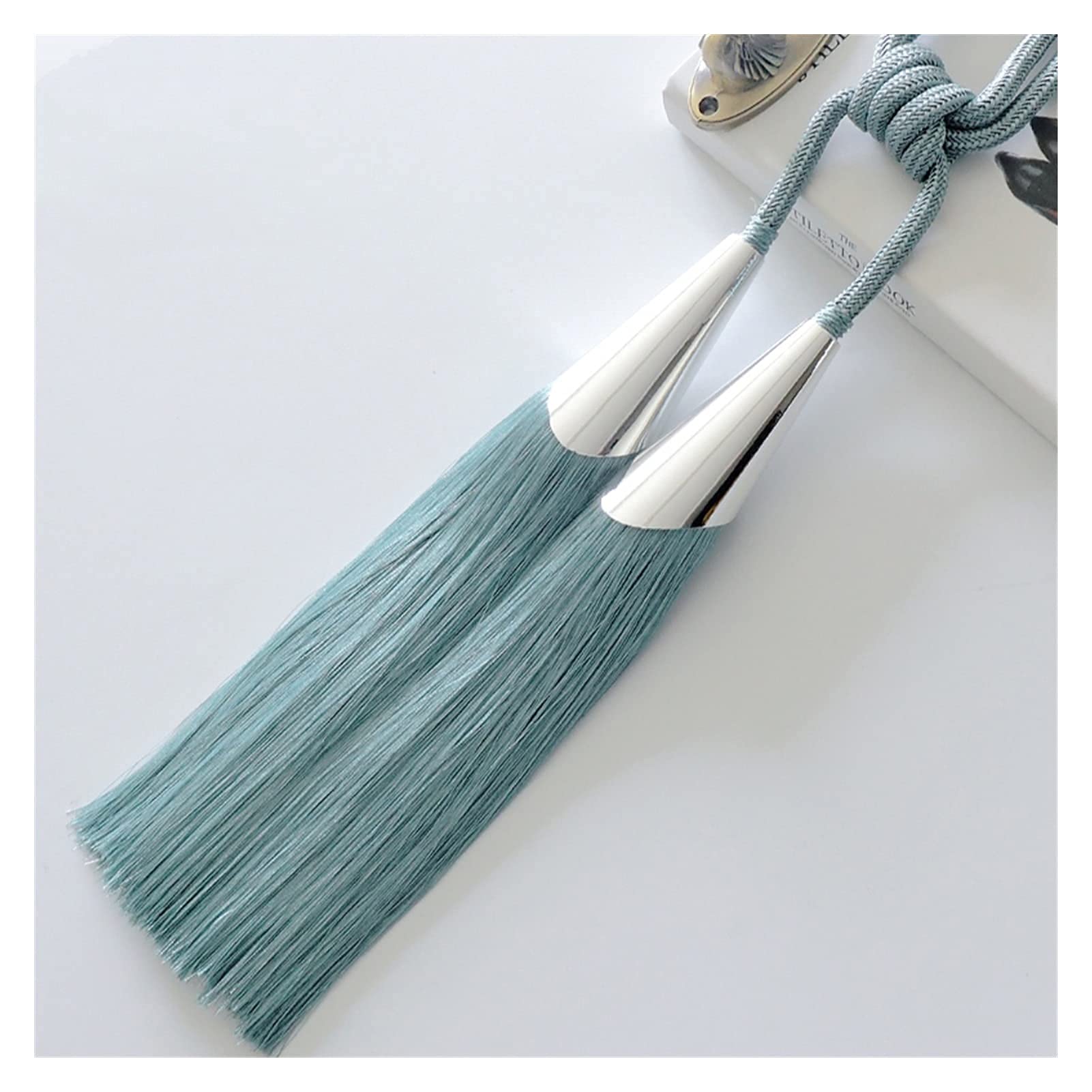 Lot de 2 Attaches de Rideaux à Suspendre, Boules, Crochets de Rideaux, Sangles de Bandage, Bretelles, Pompon, Boucle de Cravate, décoration d'intérieur (10 79 cm) (1 79 cm)