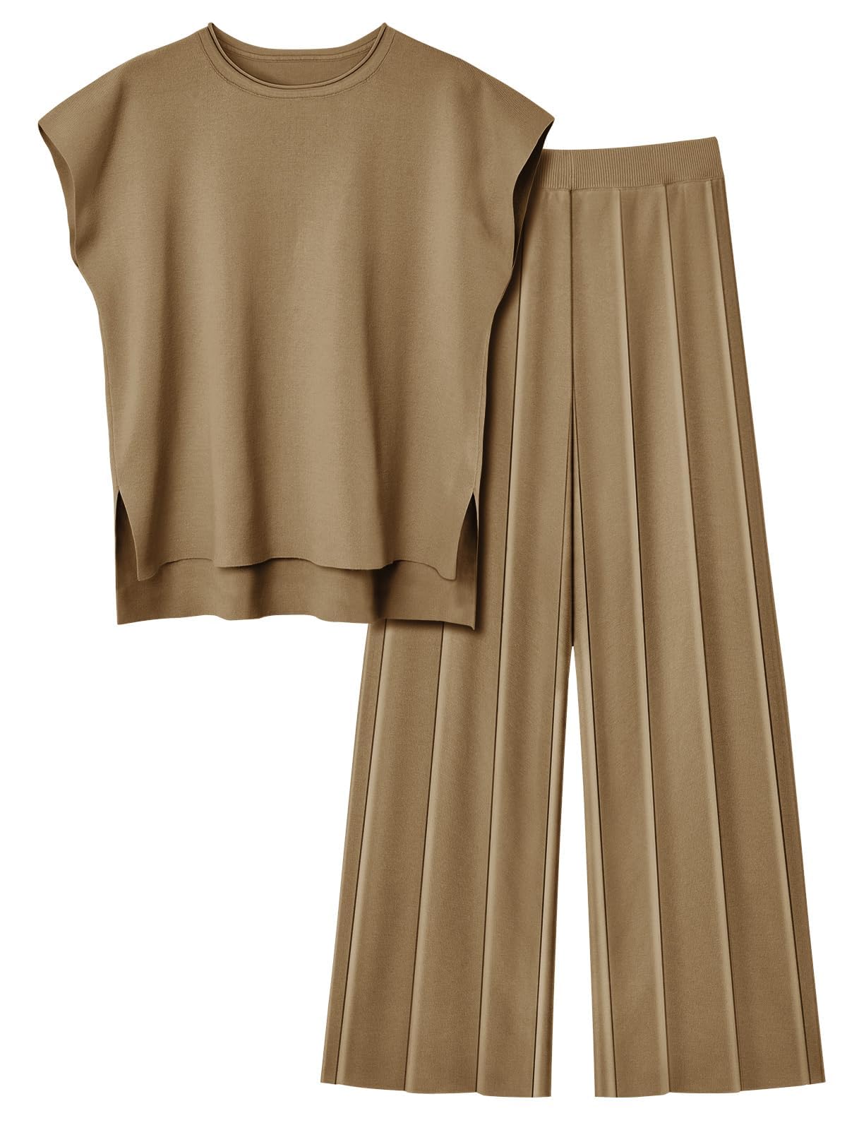 Veriliss 2 Pezzi Completo Da Donna In Con Maniche Senza Tuta Casual Da Donna Maglioni Estivi Maglione A Maglia