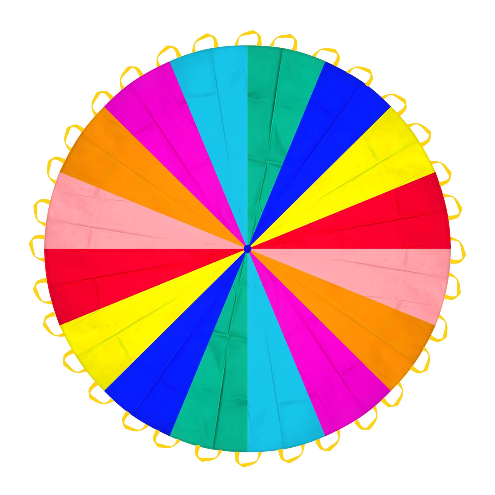Parachute 13ft/ 16.4ft/ 20ft - Kids Play Gymnastics Parachute with Handles for Group Team Cooperative Games,Indoor Outdoor Gym Class Rainbow Parachute Birthday Church VBS Activity Supplies