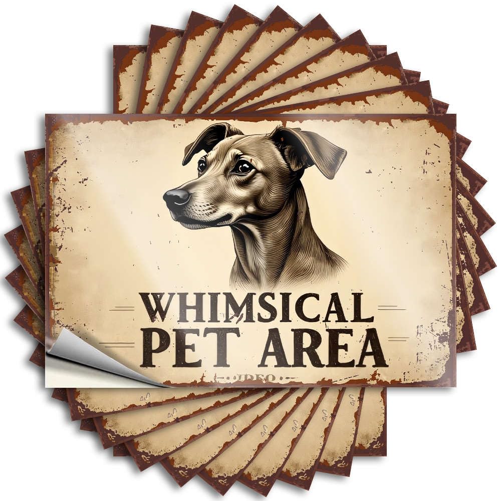 Decal Fun Farmhouse Front Porch Decor Laptop Whimsical Pet Area Signage - No Residue Decals for Comfort(8X12CM)