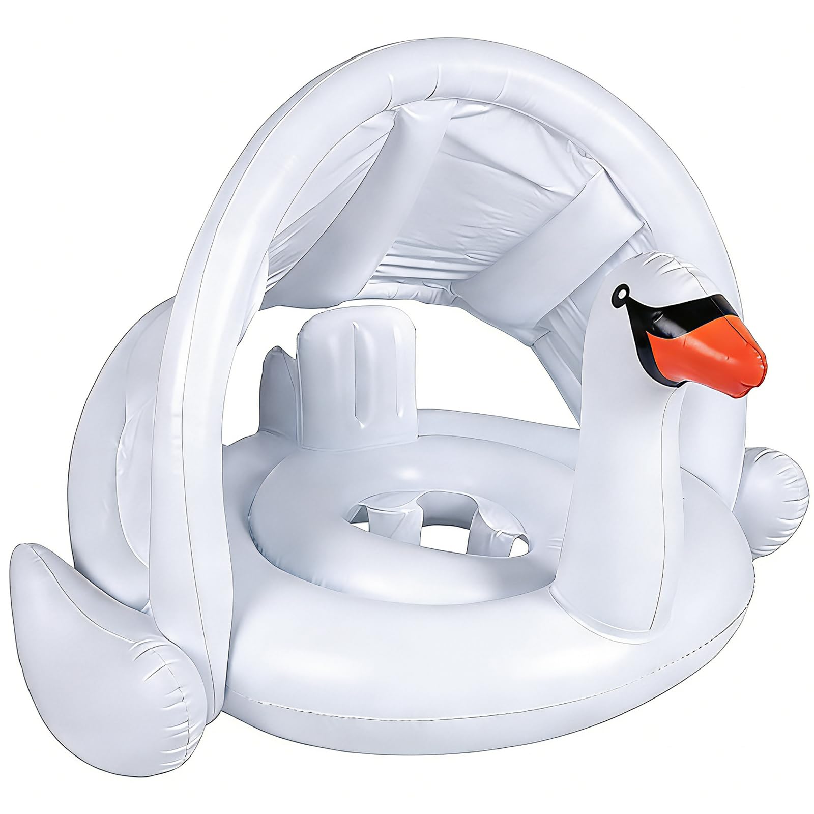 Bouee Bebe Avec Pare Soleil Upf50+, Bouée Bébé De Piscine Inflable Avec Volant Pour Le Jeu Nageurs, Conception Anti-Retournem[F81] - Sport