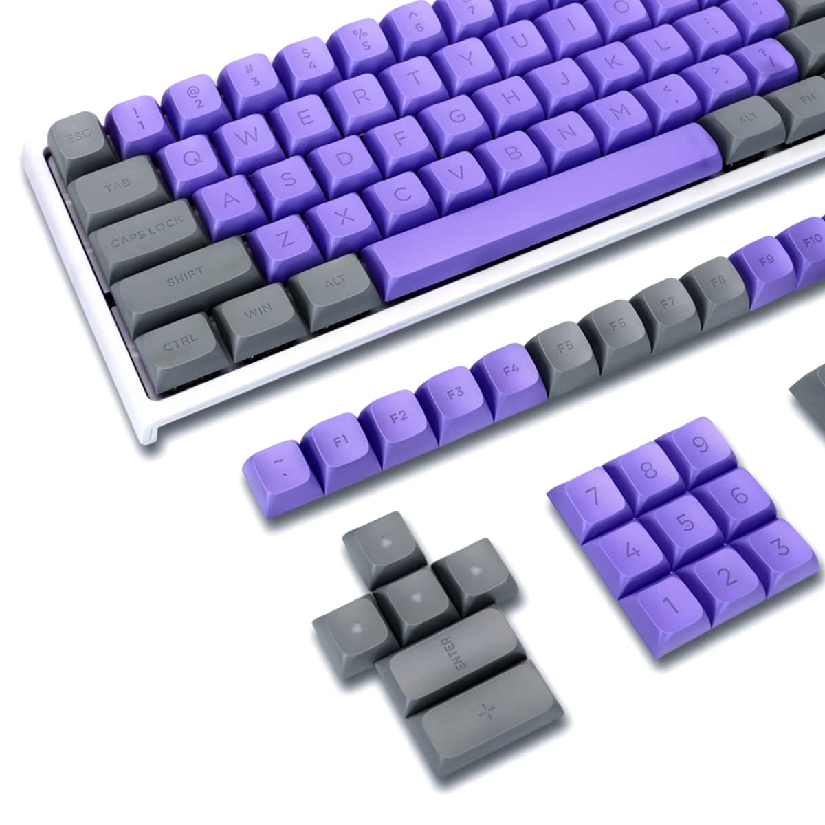Buy XVX PBT Purple Keycaps keycaps 60 Percent , 110 Keys XVX Profile