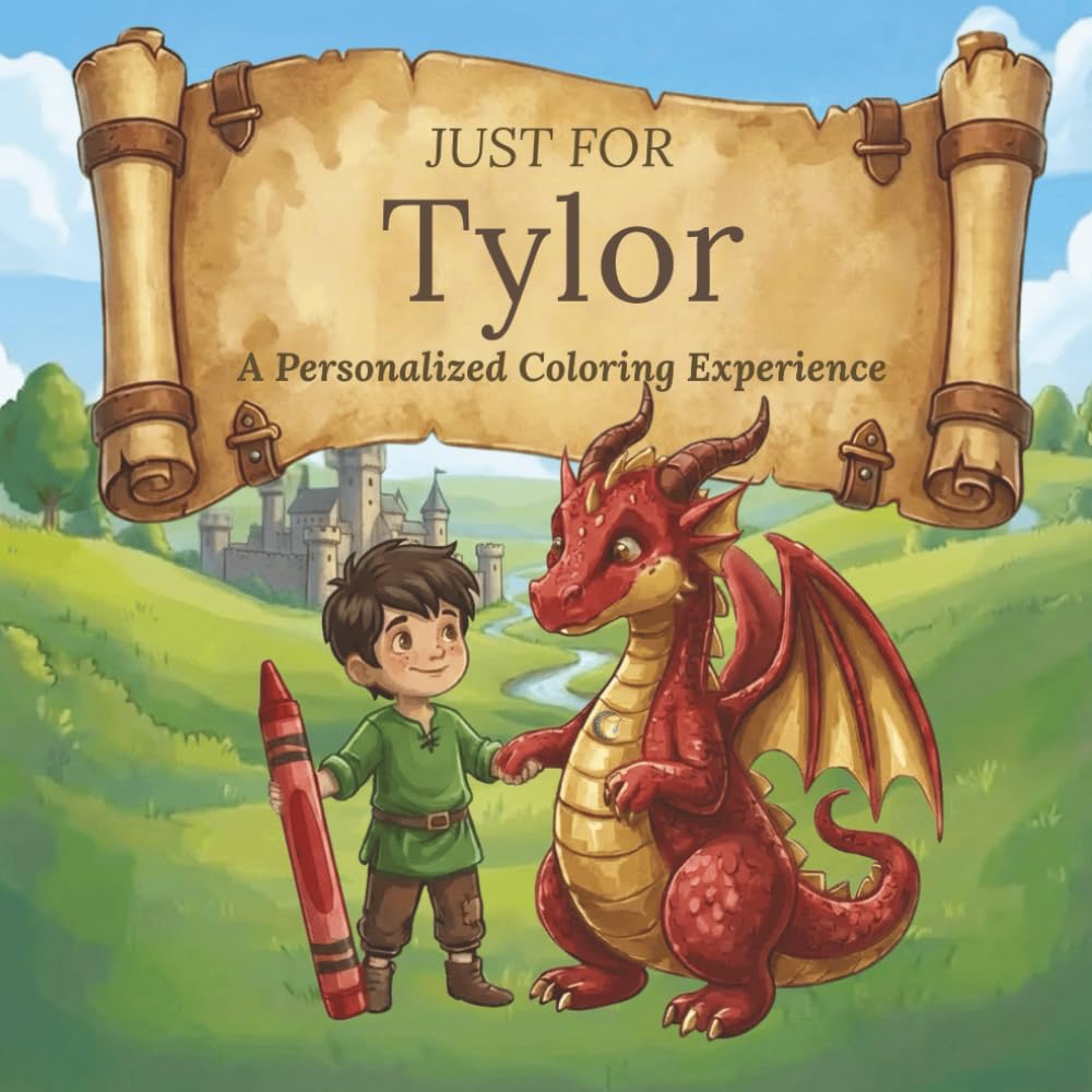 Just for Tylor: A Personalized Coloring Experience: 50 total coloring pages | 28 coloring pages featuring Tylor's name | 22 coloring pages themed for boys (Personalized Coloring Book Series)