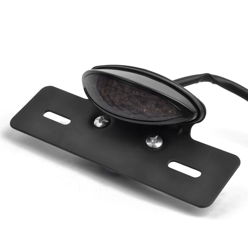 DREAMIZER Motocicleta Luces traseras LED Placa de matrícula integrada Lámpara de freno trasero para Racer Bobber Street Bike, Scooter, Cruiser.