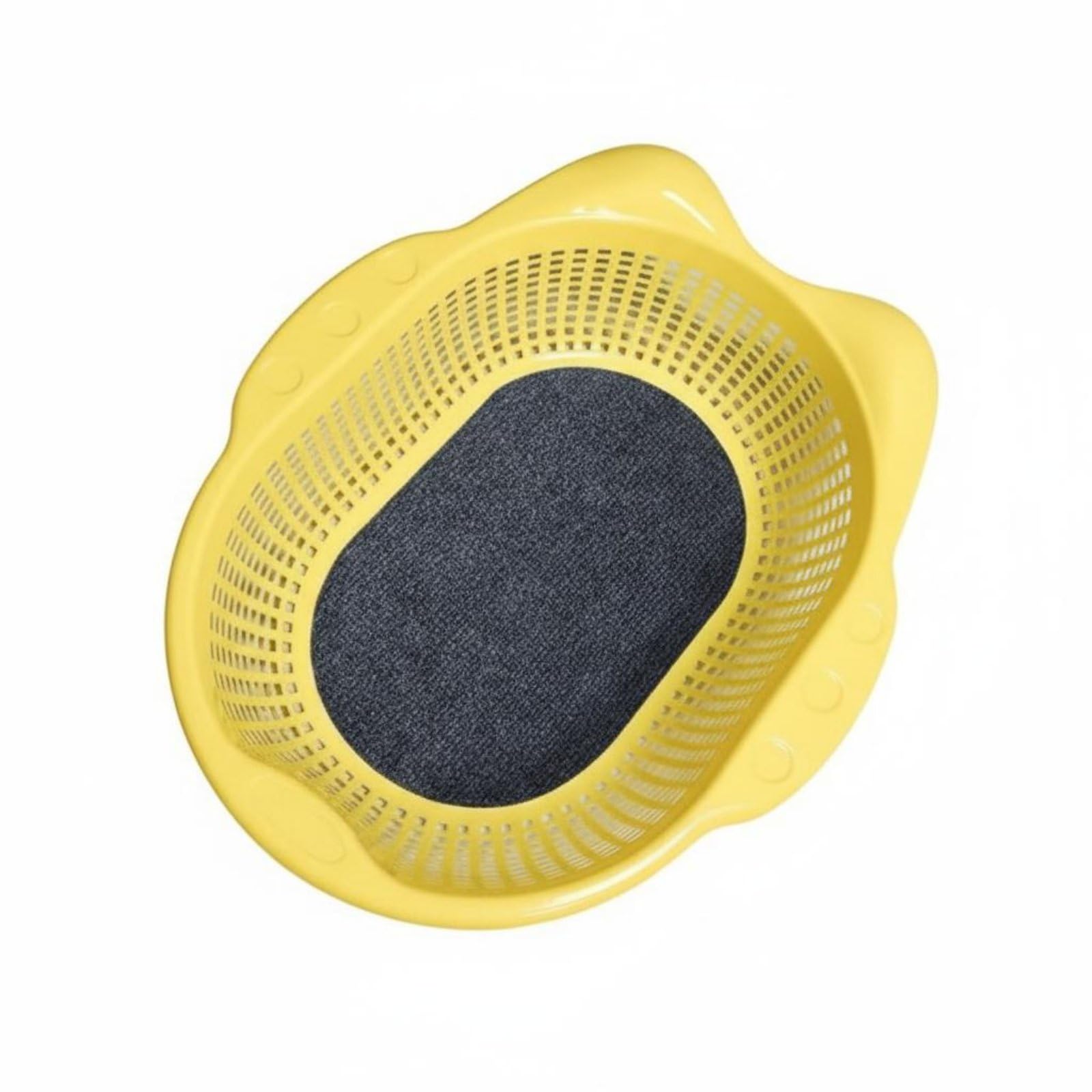 Panier de Sommeil pour Chat Lit Niche Corbeille Couchage Ventilation par Parois Perforées Plastique Léger Maniable Entretien Simple par Essuyage, Jaune, Style to 2