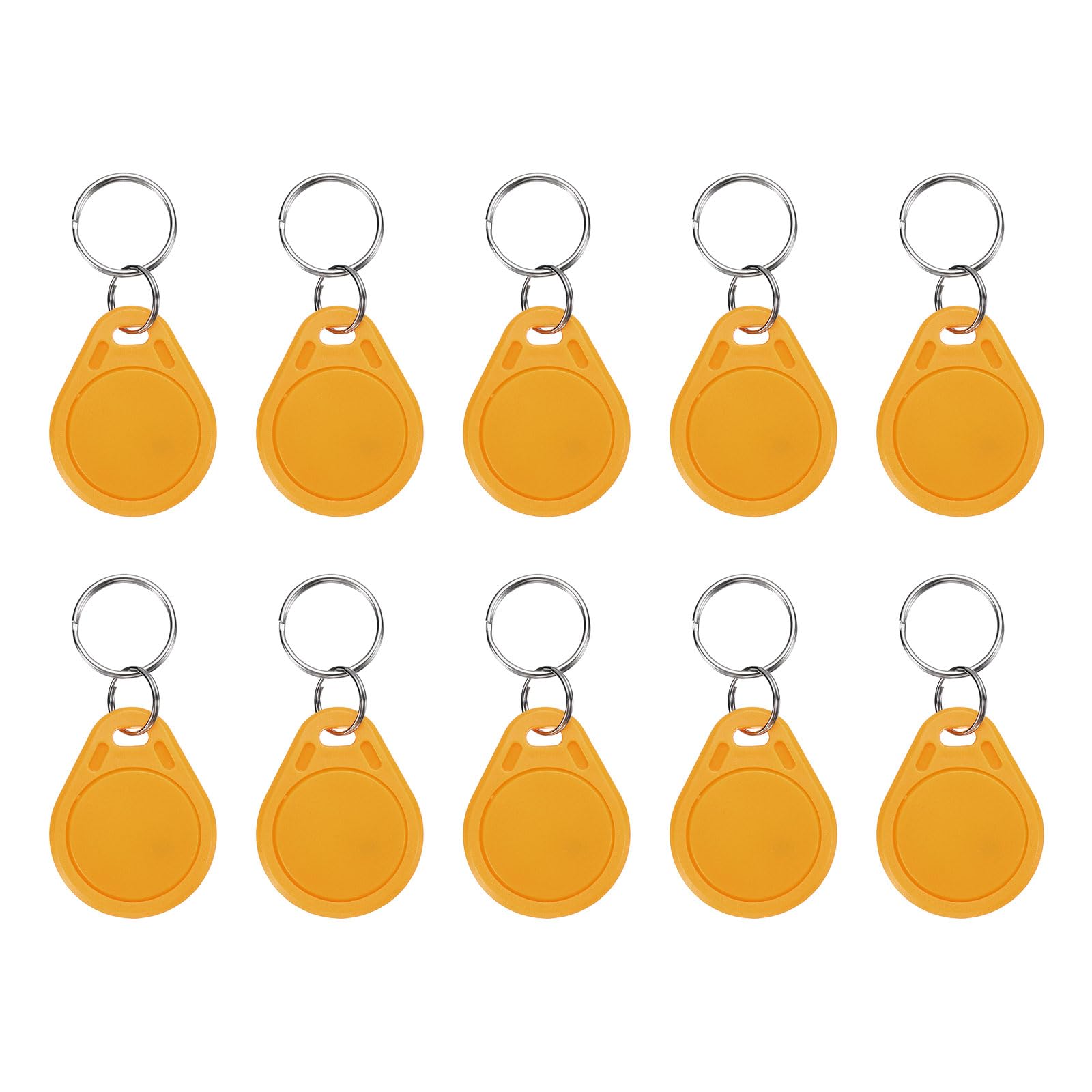 PATIKIL 10 Pcs 13.56MHz UID Writable Rewritable Smart Key Fobs, Clone IC Key Fob Tags Blank Smart Card Key Classic 1K for Entry Access Control System, Yellow โ image 1