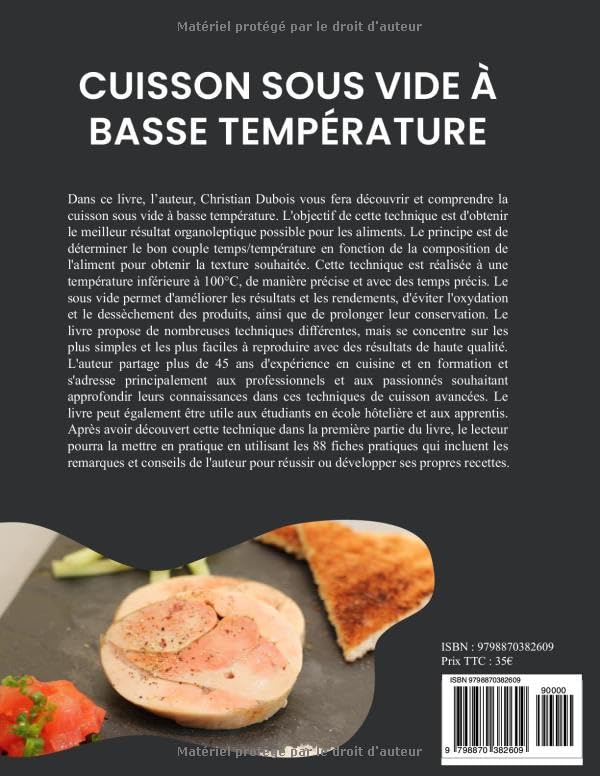 Vista 2 de CUISSON SOUS VIDE A BASSE TEMPERATURE APPROCHE TECHNIQUE ET APPLICATIONS (French Edition)