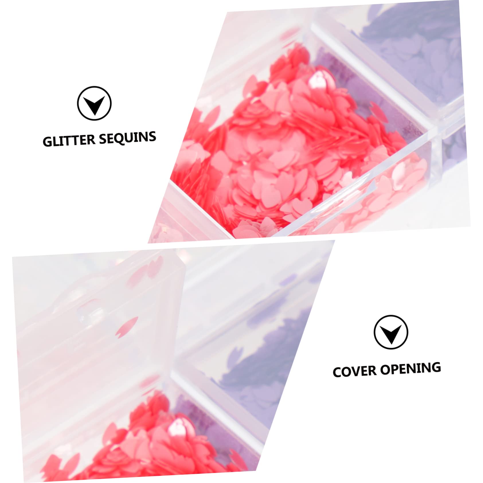 minkissy 4 Set Di Glitter Per Unghie Paillettes - Decorazioni Per Nail Art Per Ragazze Ornamenti Per Manicure Per *4