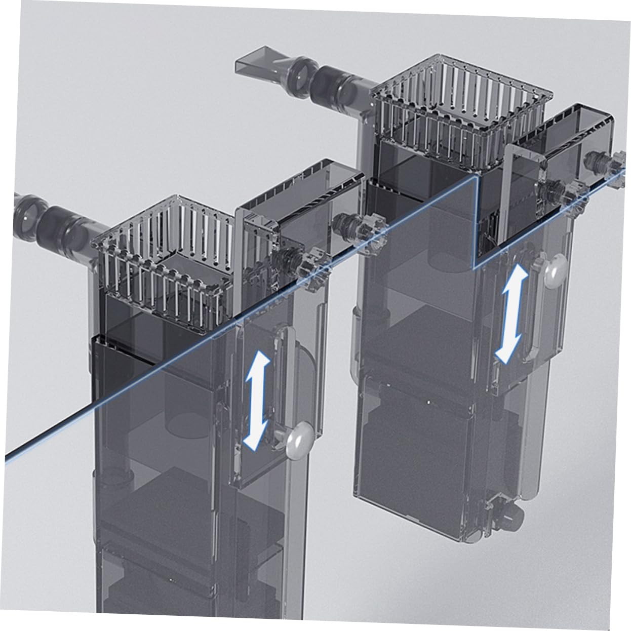 Toyvian 2 Pezzi Filtro a Film D' Aeratore per Acquari Accessori per Acquari Processore di Film D' per Rimozione del io Filtro o Pompa dell'Acqua Nero ABS