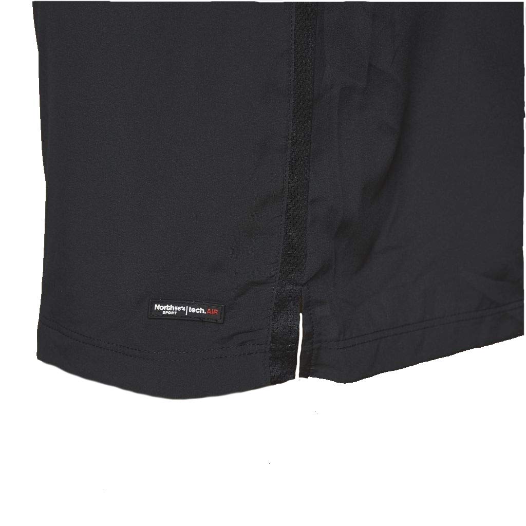 Leichte Basic Sport Shorts von North 56°4 in großen Größen, schwarz