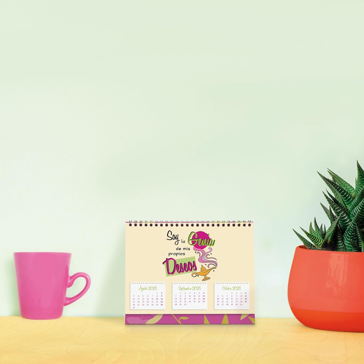 Finocam - Desktop Calendar to Write 2026 Month View January - December (12 Months) | 2026 Calendar to Note | Talkual Monthly Planner