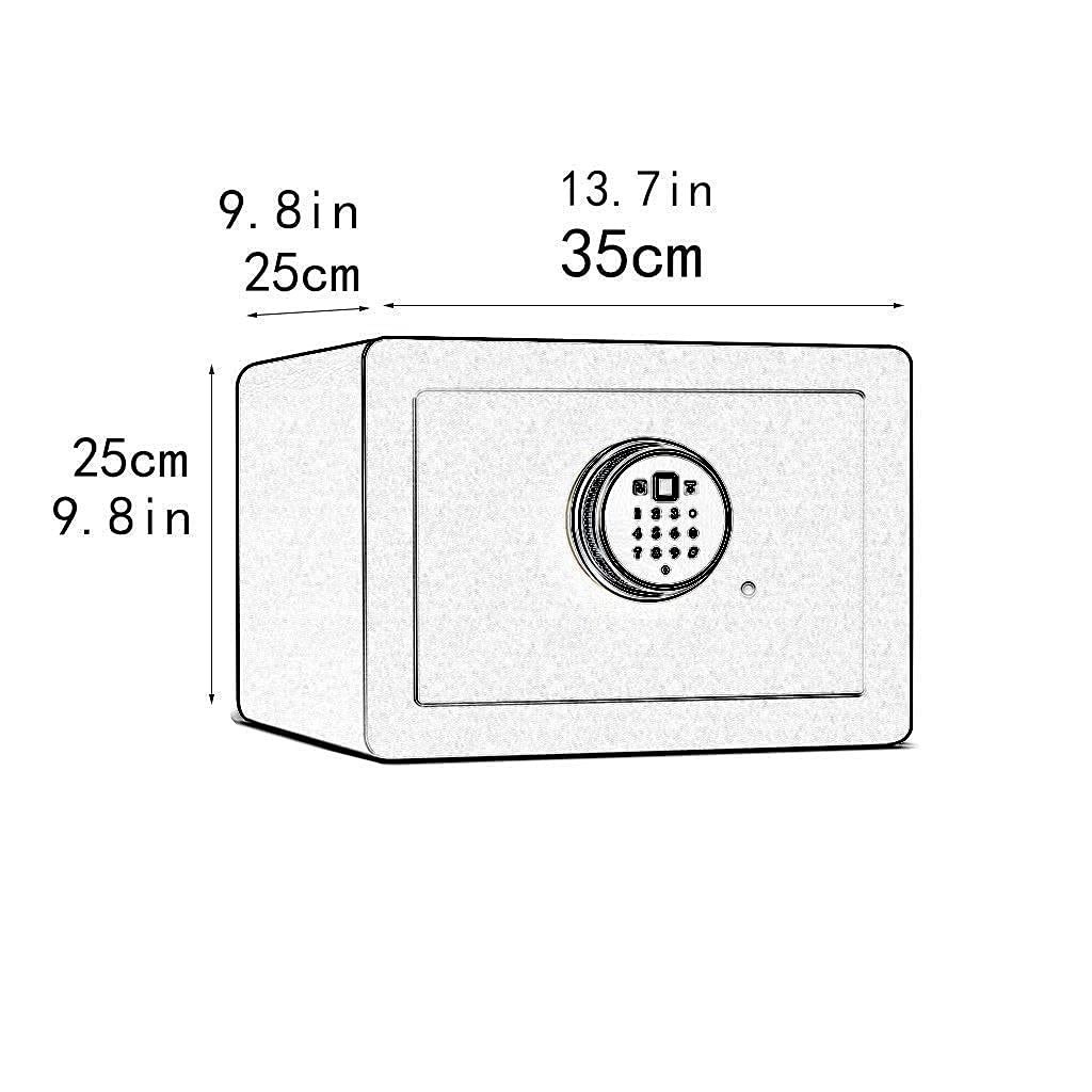 Caja Fuerte de Alta Seguridad, Caja Fuerte electrónica para el hogar, Estructura de Huellas Dactilares, pequeño Sistema de Seguridad para el hogar, Caja Fuerte de 35 25 25 cm