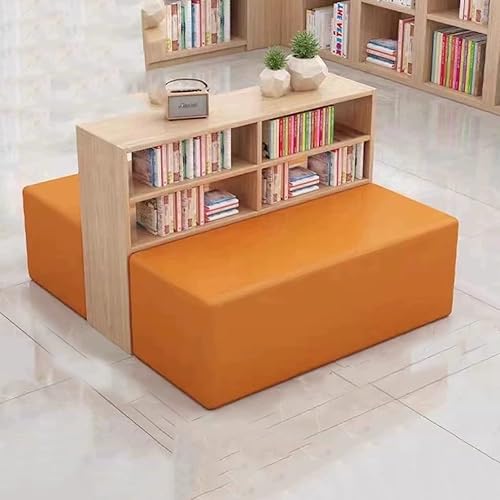 GTHTUHFD Creative Reading Nook Bench With Bookshelf, Modern Lounge Seating For Library, Study Room & Living Room,E