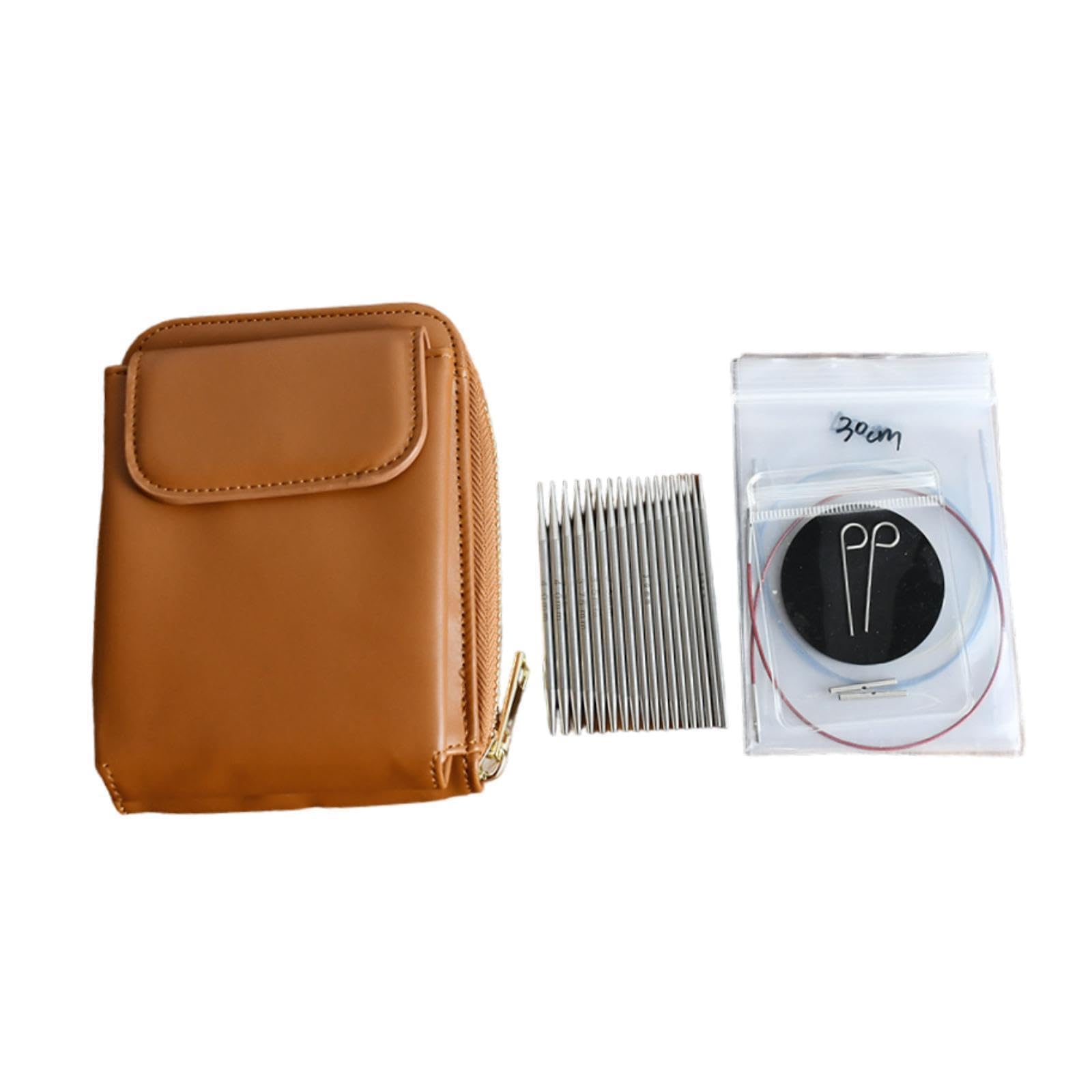 KIXZSAZ Efficient and Reliable Knitting Solutions Provided By Interchangeable Circular Knitting Pins Set Meets Every Crafting Demand Handmade DIY Projects, Sliver, Pins Length 8cm