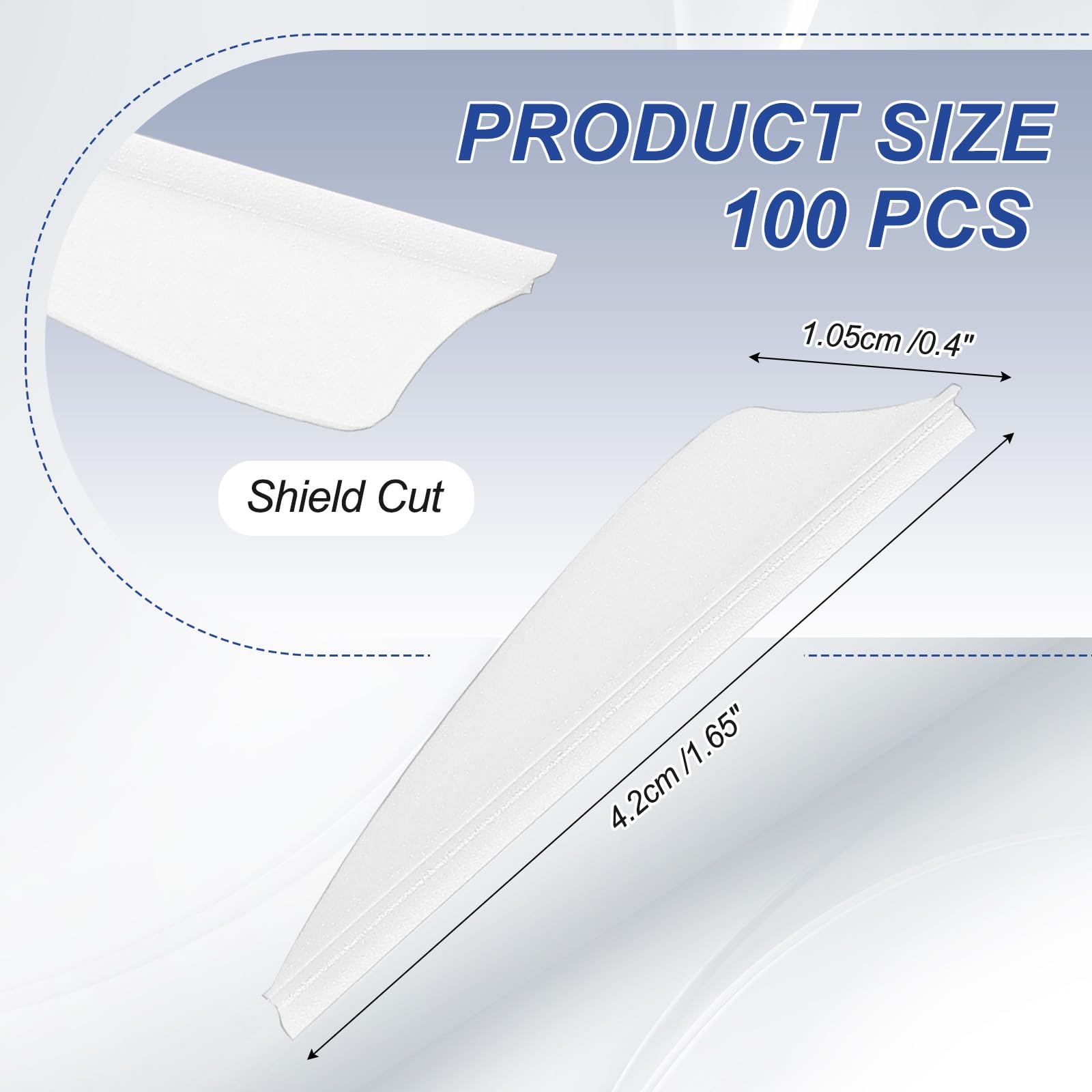 PATIKIL Arrows Vanes, 100 Pack 1.65 Inch Arrow Fletching Archery Arrow Feather Shield Fletch for DIY Target Shooting, White