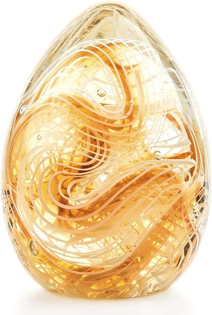 Hand-Blown Easter Egg Figurine Collectibles Crystal Blessing Paperweight Festive Easter Tabletop Decoration