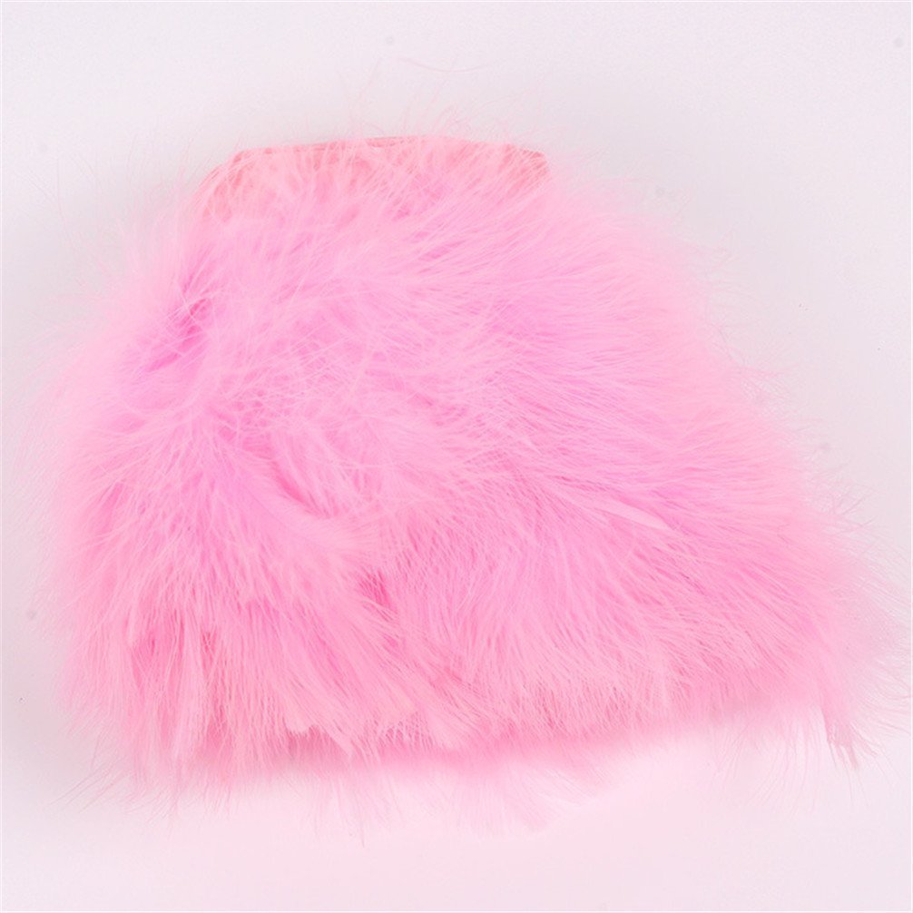 Adamai Dyed Marabou Turkey Fluff piuma frangia Fashion party Dress confezione da 10 meters Mocassini eleganti da donna