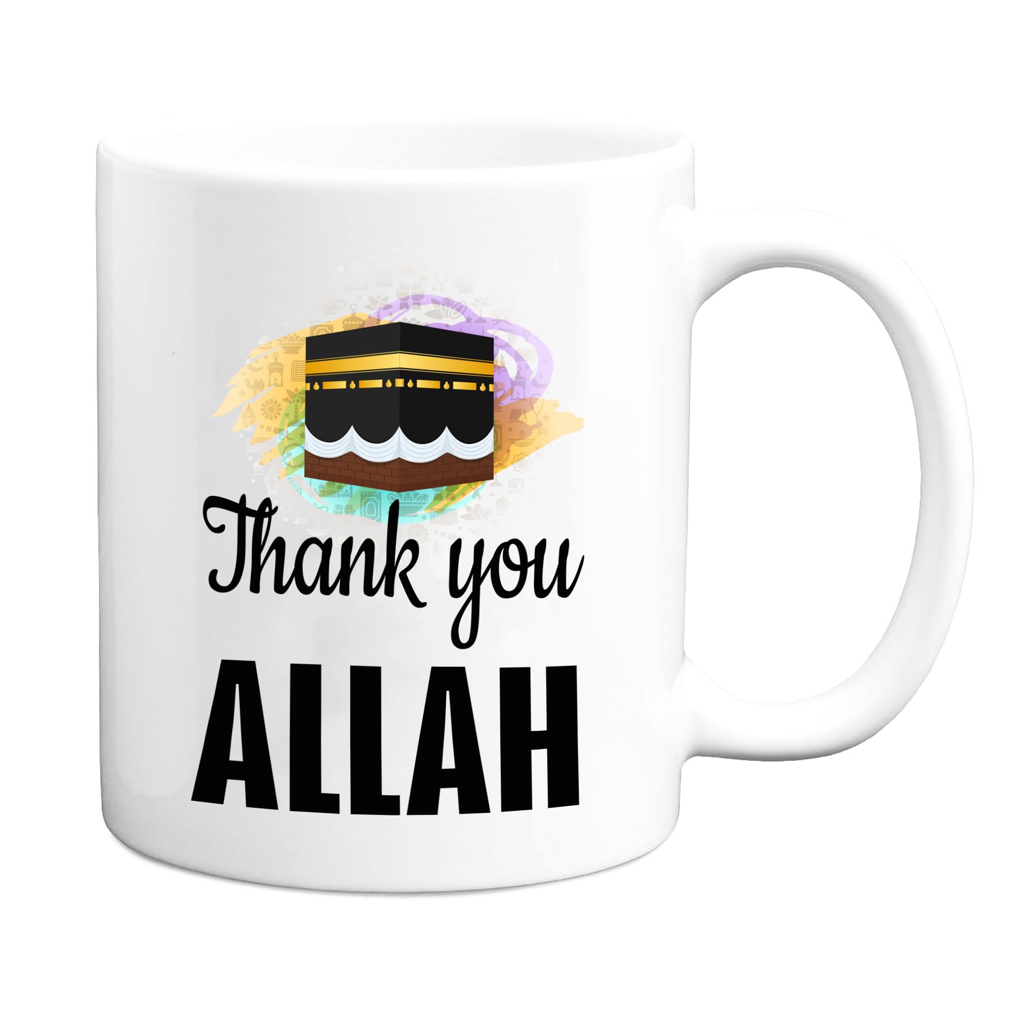 JR Decal Thank You Allah Mug – Meaningful Islamic Gift Coffee Cup for Eid, Ramadan & Everyday Gratitude — image 1