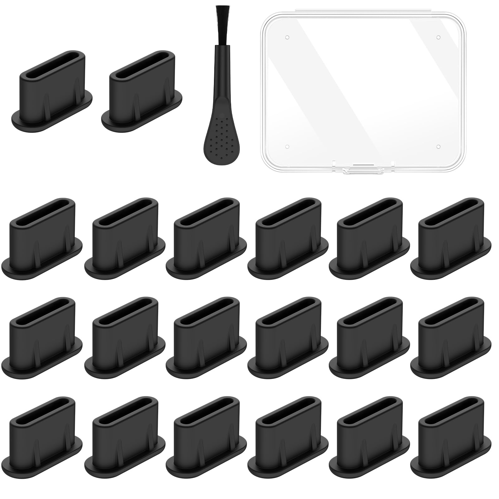 20 Pack USB C Dust Plugs with Cleaning Brush, Port Cover Set to Keep Charging Ports Clean, Compatible with iPhone 15 16 17, Kindle, Samsung, Pixel, MacBook & Android Devices-image-49