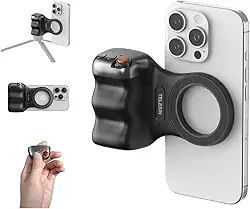 TELESIN Câmera magnética Fun Shot para celular DSLR para Magsafe iPhone e Android com botão de obturador sem fio destacável – Punho oficial – Suporte ergonômico confortável para celular (B)