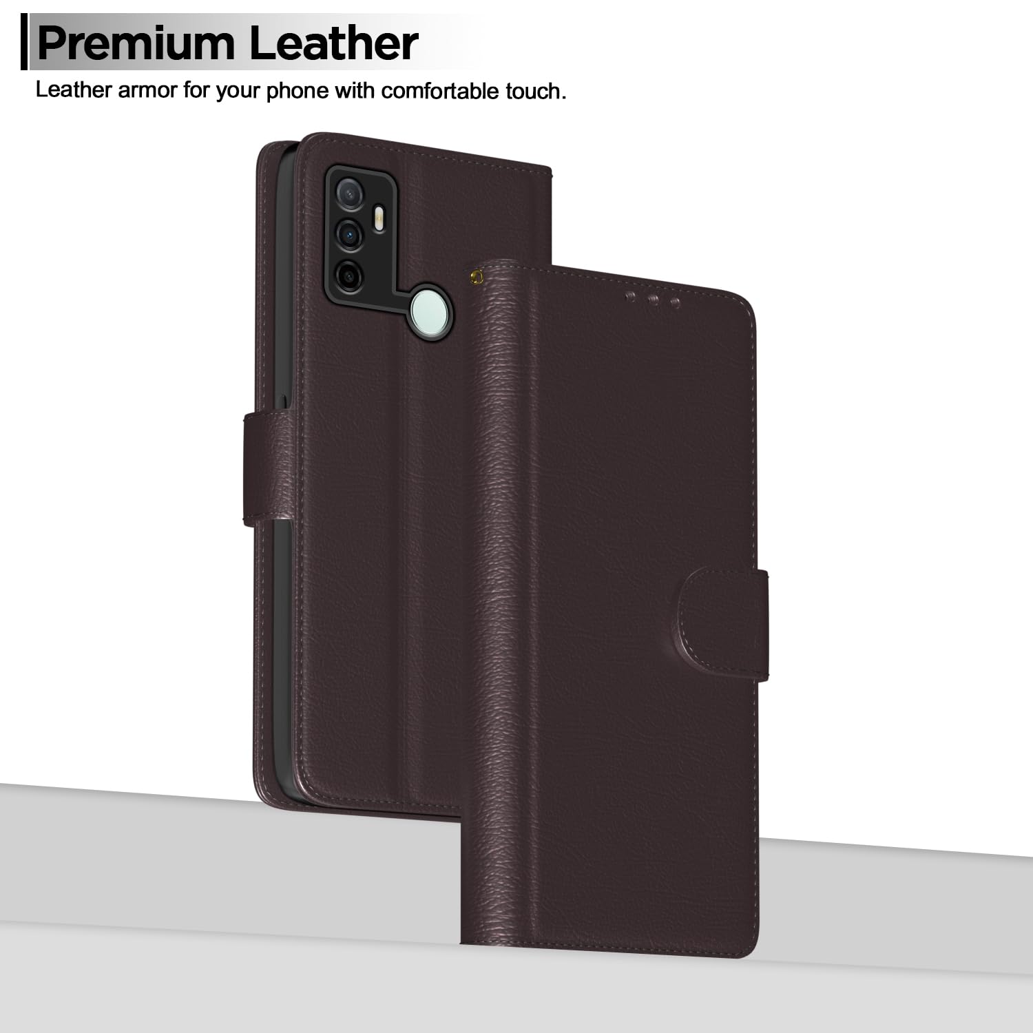 Oppo A53 Leather Flip Case - Wallet Stand & Protection -2 Oppo A53 Leather Flip Case - Wallet Stand & Protection -2