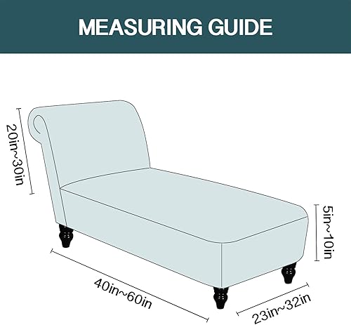 Miniatura 6 de FantasDecor Fundas de terciopelo de lujo para sala de estar, funda elástica para tumbona, ultra suave, lavable a máquina, marfil