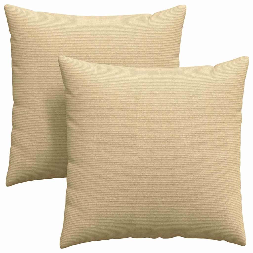 2 cuscini da divano in velluto a coste, 80 x 80 cm, con rivestimento sfoderabile, moderni cuscini decorativi in morbido tessuto a coste, per soggiorno, camera da letto e salotto
