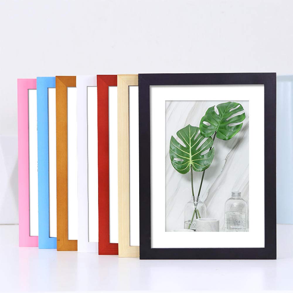 Bilderrahmen Personalisiertes Geschenk Massivholz Einfache Wand 26,5 × 38 cm Weiß