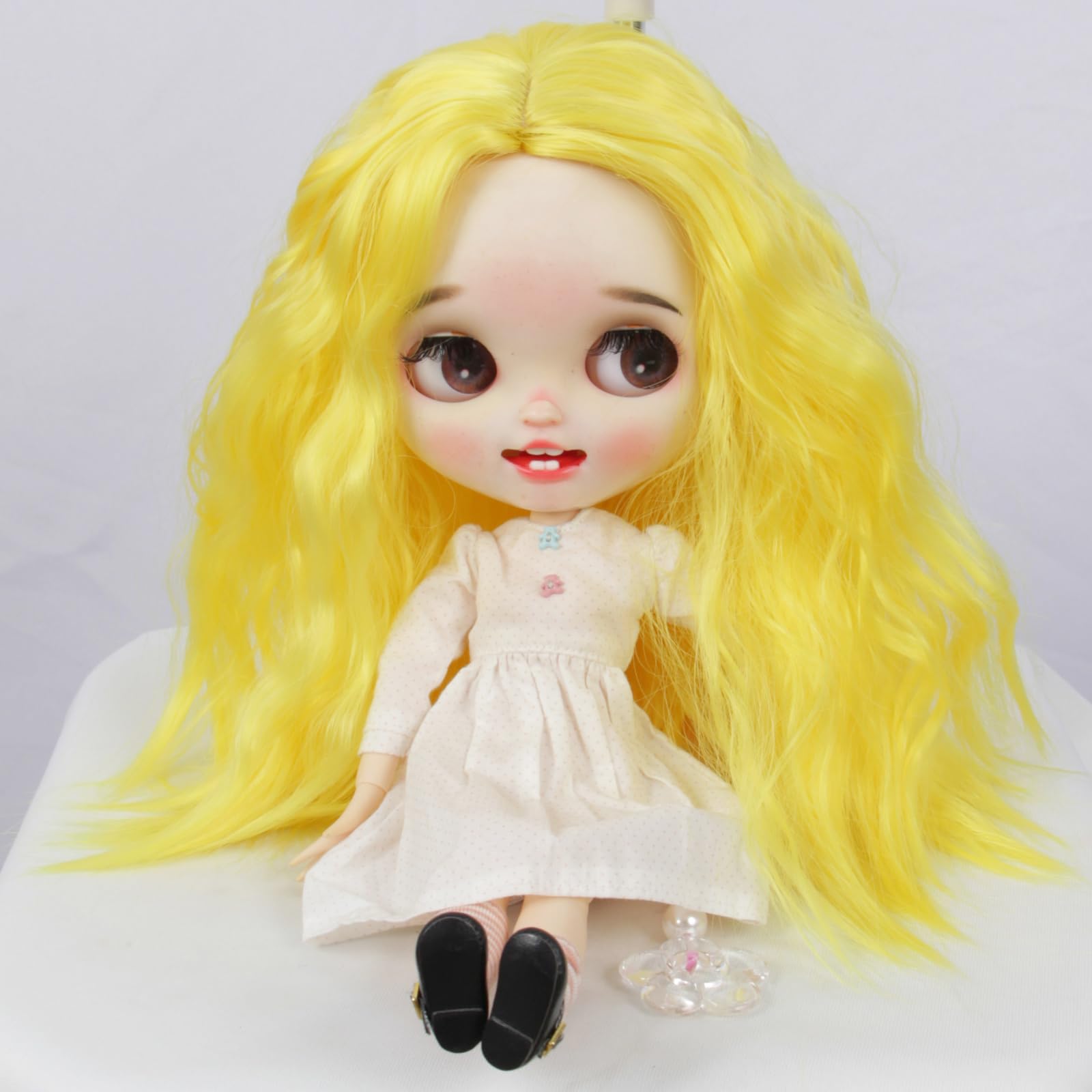 Amazon.co.jp: Linfairy 9-10 inch 人形用 ロング ウィッグ カール 69