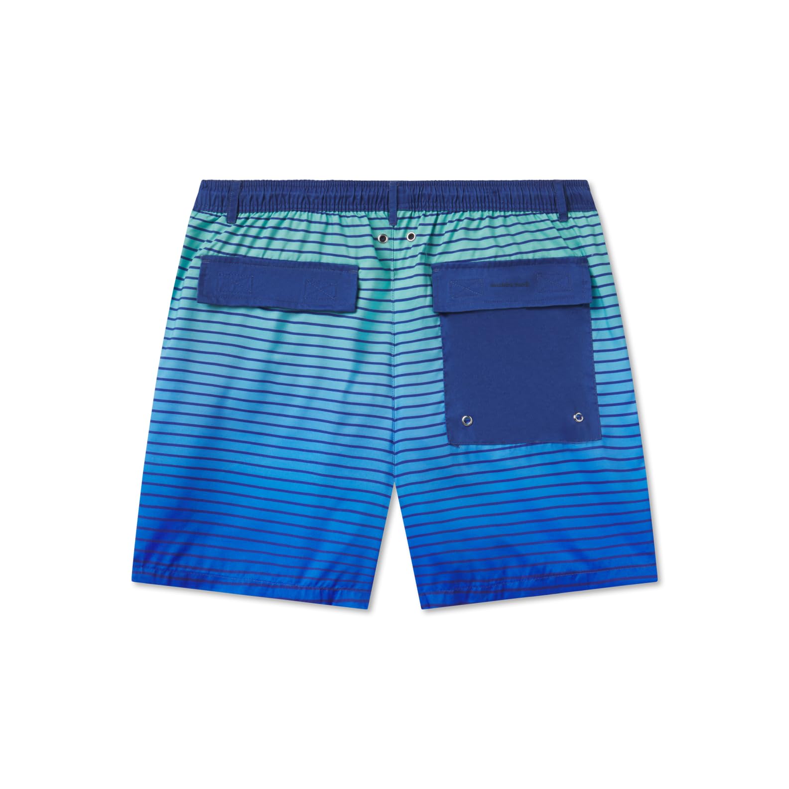 Southern Marsh Youth Harbor Swim Trunks - Faded Lines, Slate & Light Blue, Large