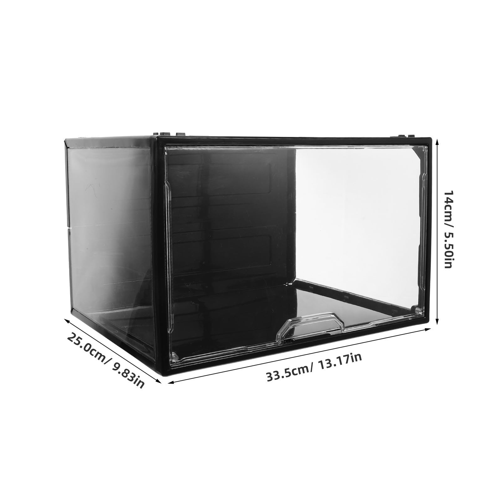 Caja Estructura Apilable de Acrílico Transparente para Zapatos con Apertura Lateral, Resistente Compresión y Diseño Cristalino para Organizar Botas y Zapatillas Armario o Entrada