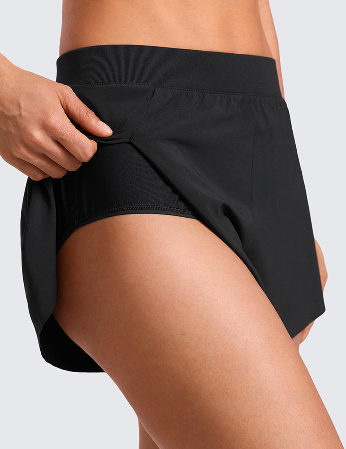 CRZ YOGA Spodenki do biegania V Split 2.5" | Wysoki stan, siateczkowa podszewka, szybkoschnące, lekkie, dla kobiet