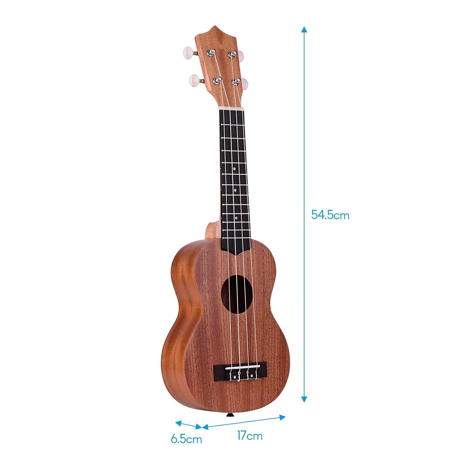 Ukulele koncertowe Początkujący Ukulele 21- calowy Akustyczny Sopranowy Most Podstrunnica Z Zestawem UKE (Color : Red)