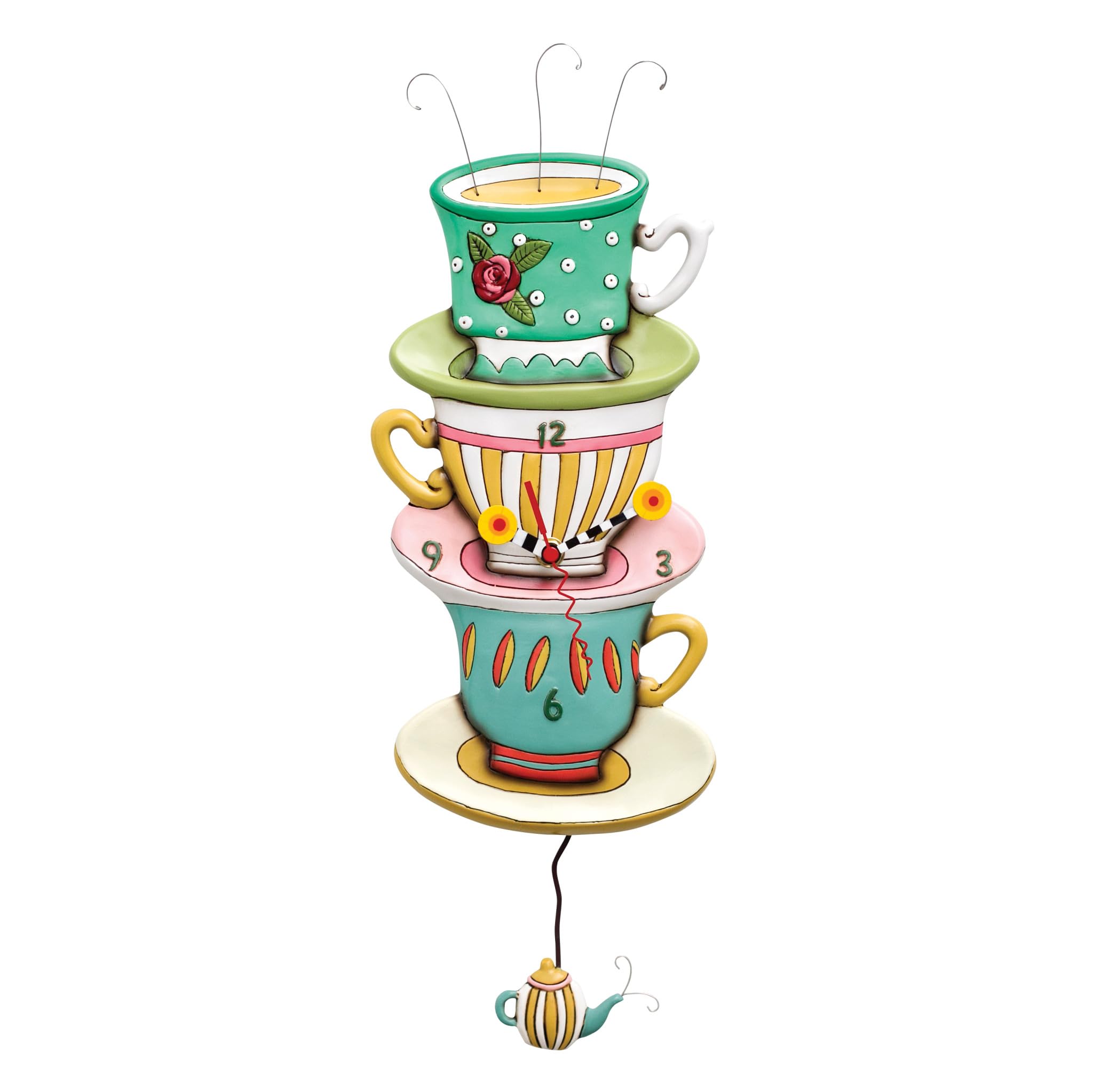 Amazon.com: Enesco Allen Designs Spot of Tea Stacked Cups Sculpted
