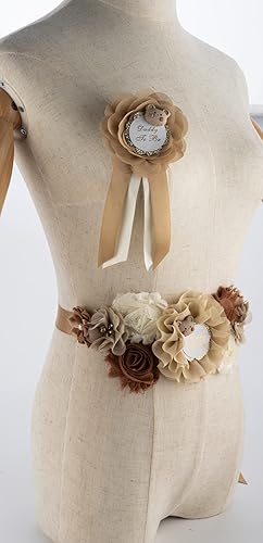 Miniatura 4 de Banda de mamá para ser, 3 piezas de decoración de baby shower de peluche para niña – Mom to be sash shower para niño, regalo de accesorios de fotos