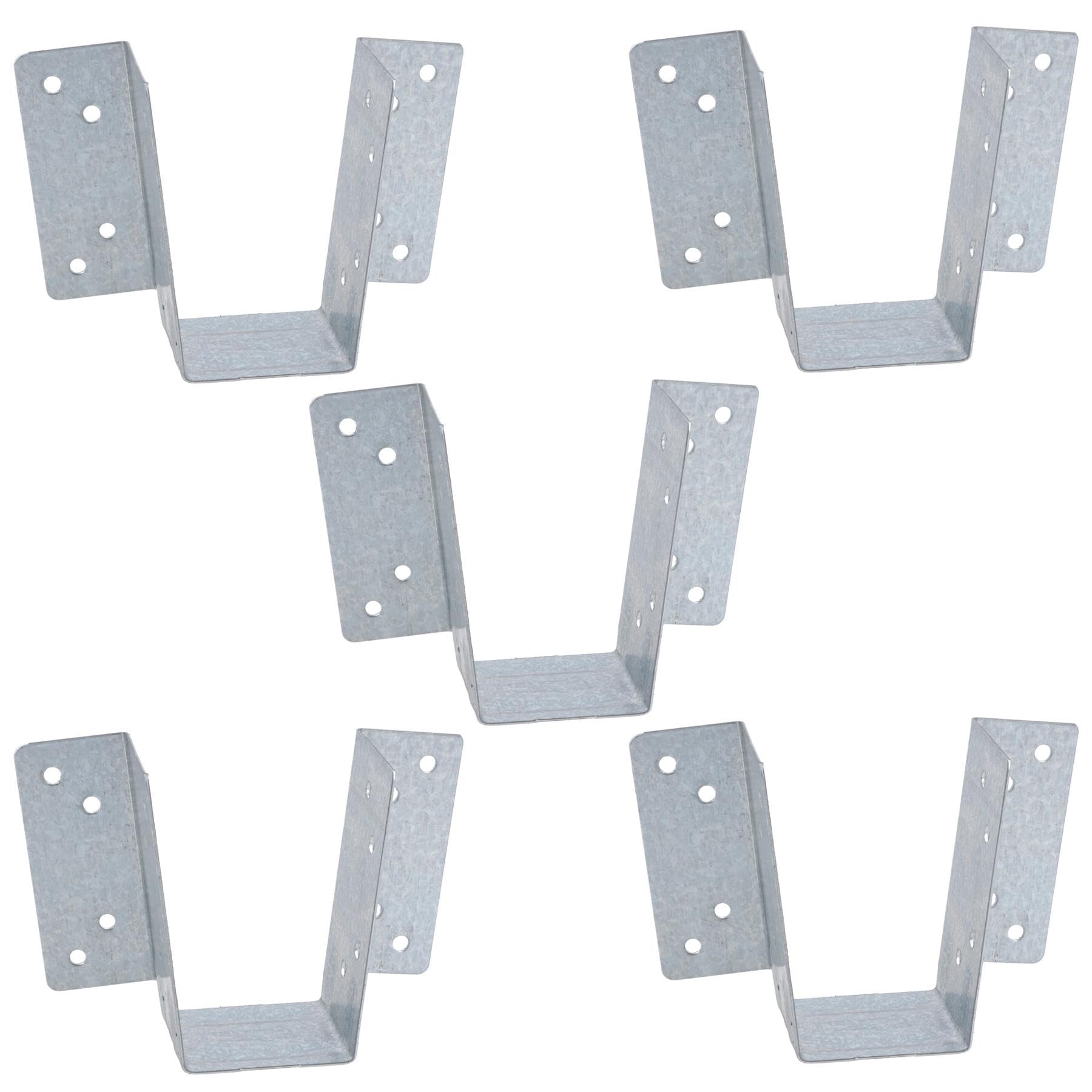 Ab Tools Silver Mini Timber Wood Joist Hanger 38Mm Decking Loft Galvanised Beam Holder 5Pk