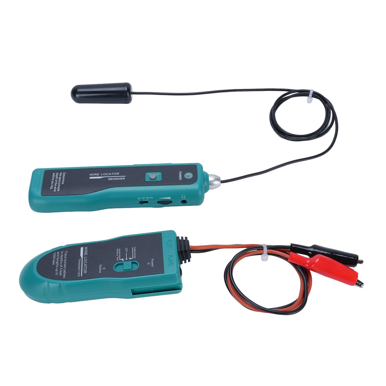Bewinner Kit Ricevitore Tracciacavi per Localizzatore di Cavi Sotterranei - Tracciacavi a Parete per Test di Cortocircuito, Manutenzione della, Diagnostica di Cavi e Fili con Indicatore