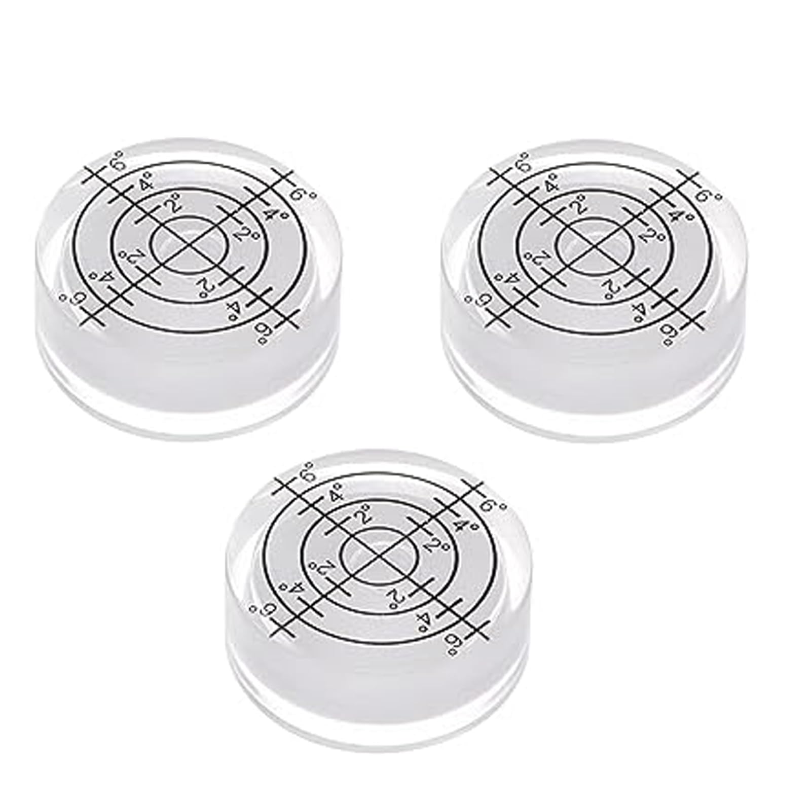 NTEK Round Bubble Level | Circular Bullseye Spirit Levels |Mini Bullseye Bubble Level | Round Easy Operation for Measurement Instrument | Degree Marked for Leveling Telescope