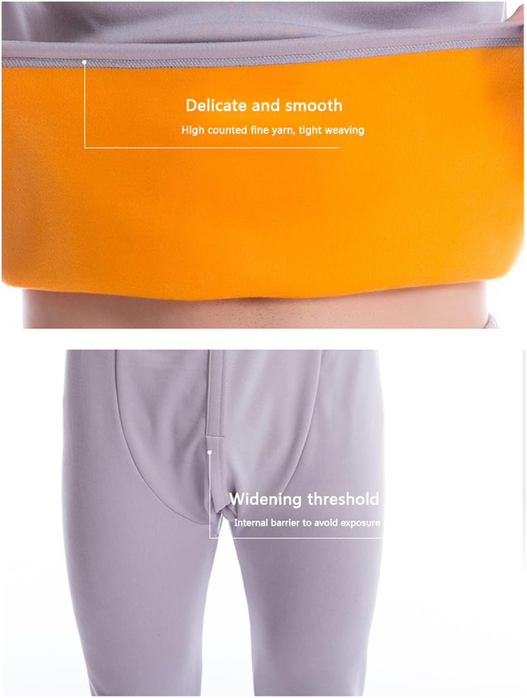 Ruereuu Men's Thermal Underwear Suit Winter Thermal Underwear Long Thick Thick