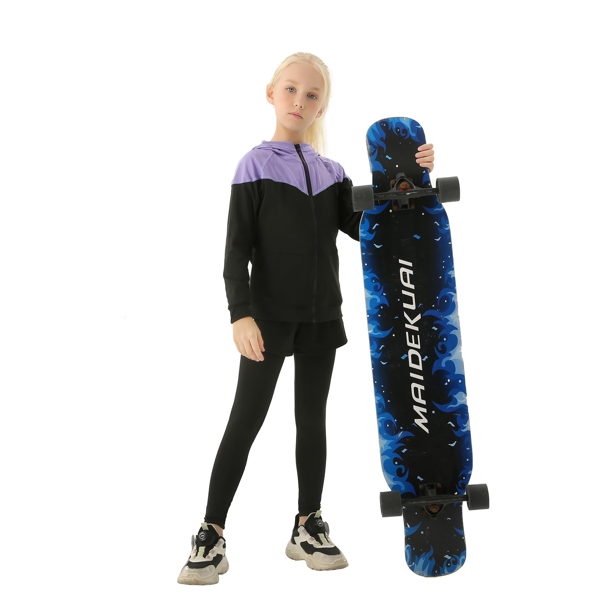 Dziecięcy dres treningowy dla dziewczynek, 3-częściowy dres sportowy, zestaw odzieży do joggingu, strój rekreacyjny (koszulka + spodnie), trening, bieganie, trykoty, joga (proszę wybrać