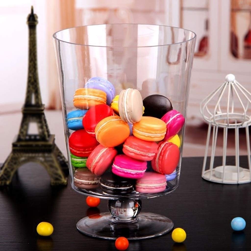 クリアガラス 菓子入れ 赤い蓋付き クリアガラス 菓子入れ 赤い蓋付き