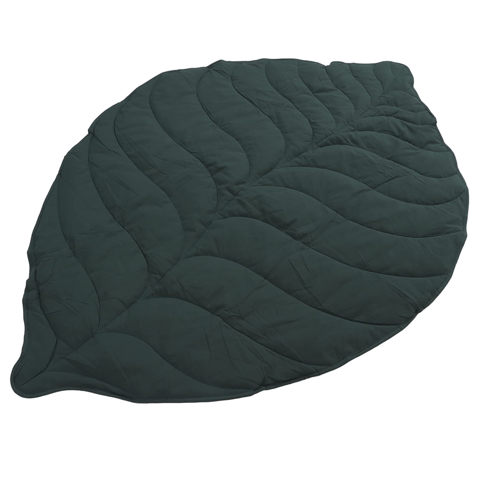 BlattföRmiger Teppich Spielmatte Kreative Blatt-Spielmatte Erker-Bodenmatte Baby-Klettermatte Kinderzimmer-Dekoration (Grün)