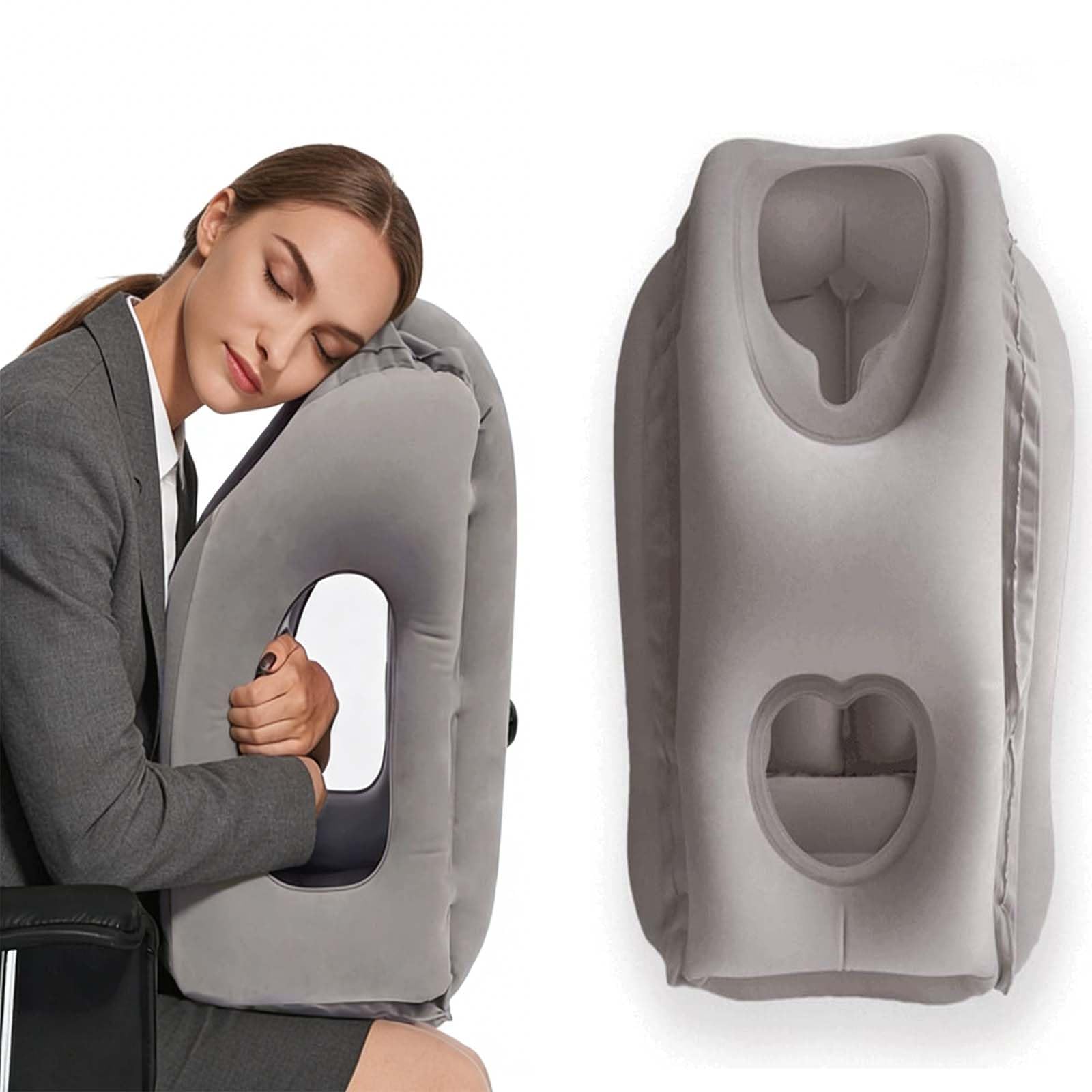 Neksteunkussen Voor Reizen, Verstelbaar Reiskussen, Buigbaar Nekkussen met Rits, Multifunctioneel Rolkussen voor Thuis, Vliegtuigen, Treinen, Auto, Bed, Kantoor (roze