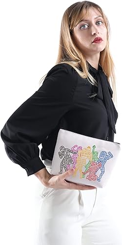 Miniatura 6 de BLUPARK Seis regalos inspirados en la música - Bolsa de maquillaje Queens para amantes del teatro musical y Broadway, Blanco apagado, Historia