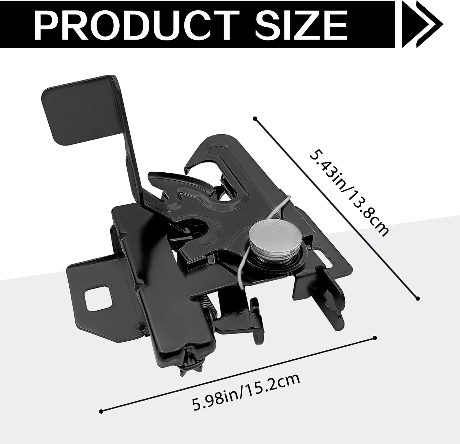 Hood Latch Lock Assembly - Front Hood Latch Lock Compatible with Chevy Silverado, Suburban, Tahoe, GMC Sierra, Yukon, Escalade EXT, Oldsmobile Bravada, Aura - Replaces OEM 15756432, 15706108