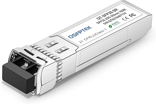 Miniatura 1 de QSFPTEK Módulo 25GBASE-SR SFP28, transmisor-receptor óptico 25G 850nm 328.1 ft DOM LC multimodo Mini gbic para Juniper QFX-SFP-25G-SR