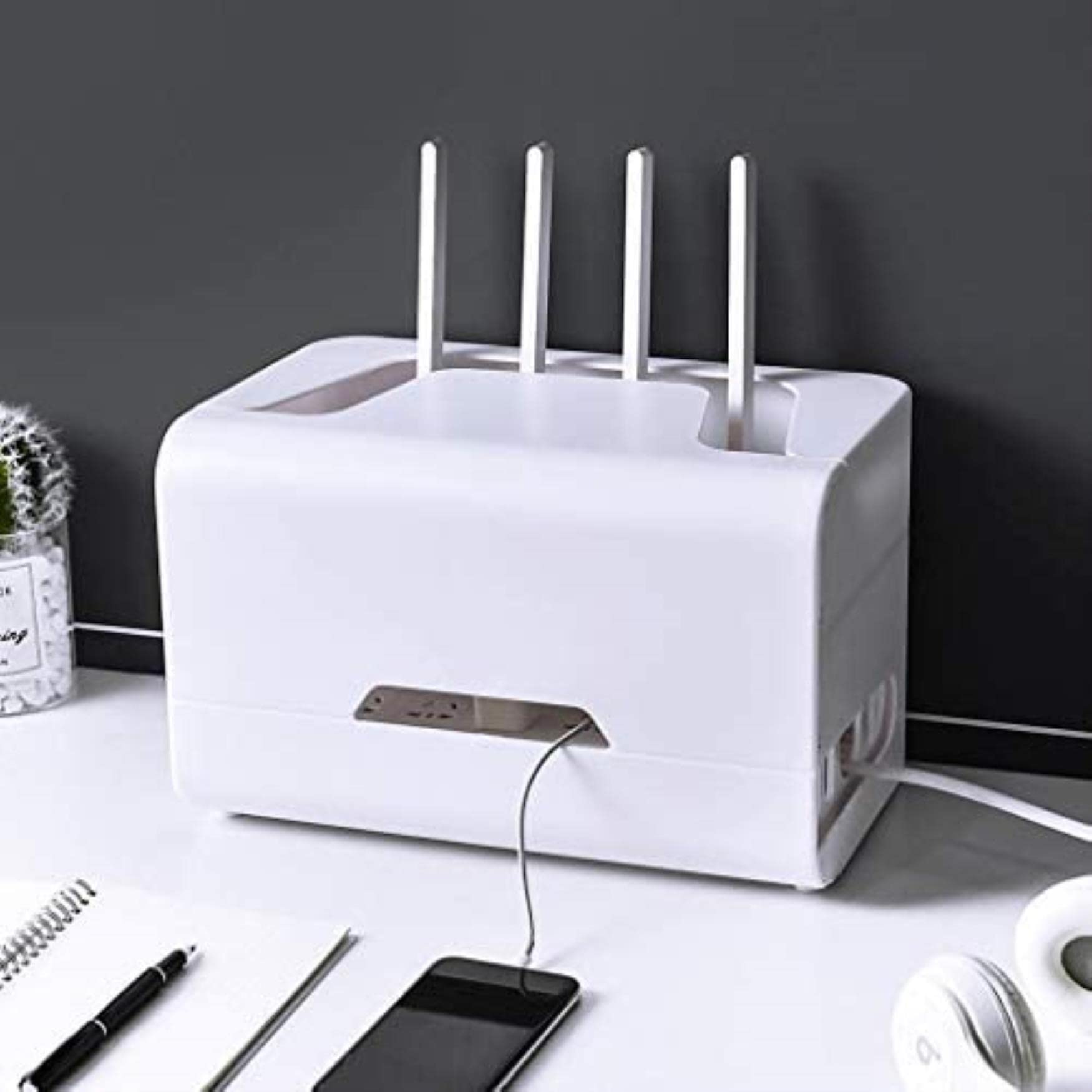 Pudełko do przechowywania routera, pudełko do przechowywania routera, uchwyt routera wi-fi, półka dekodera, wspornik na akcesoria telewizyjne, router wi-fi, pudełko TV, dekoder routerów